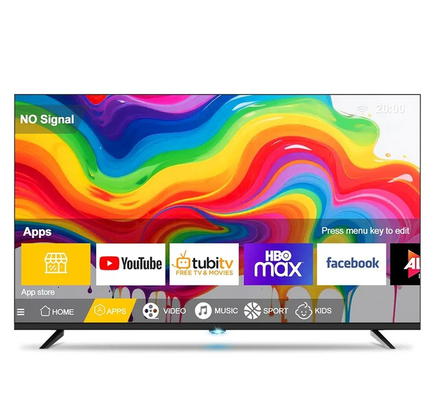 Hot Sale 75 Inch 4K UHD Frameless Anti-Glare 60Hz Android 14 Smart LED TV with WIFI White for Villa Living Room