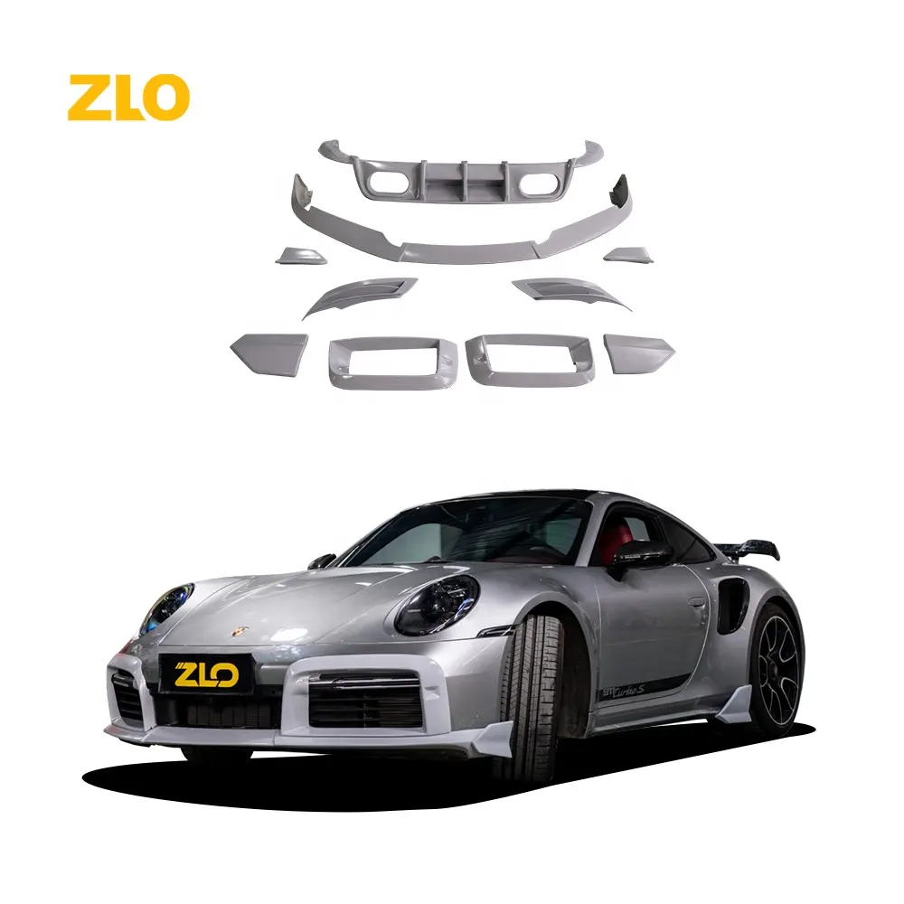 ZLO Babus Style Bodykit Front Lip Rear Lip Sider Skirt Air Vents for Porsche 911 992 Turbo Turbo S