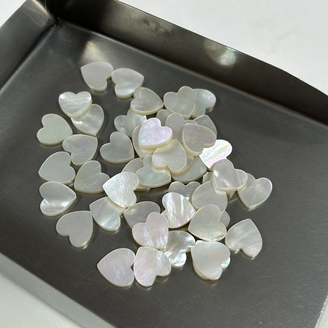 Love Heart Shape White Shell Beads Natural Mother of Pearls Loose Stones  for Jewelry Making Findings DIY Necklace Accessories