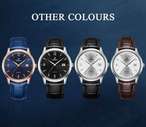 Akires orologio da polso Vintage meccanico con vetro zaffiro in vetro in vera pelle 316L Display analogico in acciaio inossidabile - Product Image 5