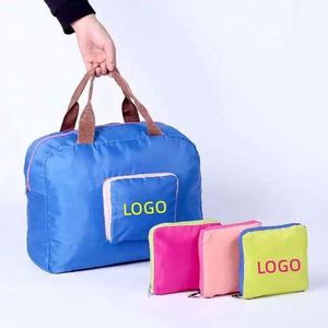 Bolsa de Gimnasio Plegable Ligera con Logotipo Personalizado, Bolsa de Viaje Plegable para Guardar Ropa, Bolso de Mano - Product Image 2