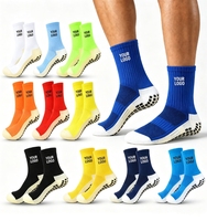 Chaussettes antidérapantes personnalisées avec logo pour le football – Chaussettes de sport montantes à grip pour hommes – Nouveauté promotionnelle