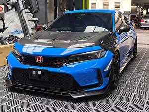 Lèvre de pare-chocs avant en fibre de carbone véritable Style GTS-V pour Honda Civic Type <span class=keywords><strong>R</strong></span> FL5 2022 <span class=keywords><strong>2023</strong></span> - Product Image 2