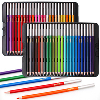 Coffret de crayons de couleur OEM d'usine 12/24/48 couleurs EN71 en bois certifié FSC pour le dessin, logo personnalisé pour fournisseur de papeterie