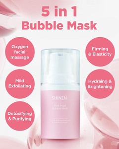 Feuille de masque à bulles biologique naturel Masque facial <span class=keywords><strong>Cica</strong></span> Rose Rose Hydratant Soins de la peau Masque à bulles - Product Image 4