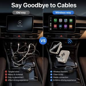 30% Off Portable Carplay <b>Adapter</b> Bluetooth Wireless USB <b>Plug</b> and Play 2 in 1 Carplay Box for Car Stereo System - Product Image 2