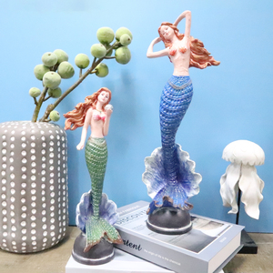Figura <span class=keywords><strong>de</strong></span> sirena <span class=keywords><strong>de</strong></span> la resina arte escultura bruja estatua decoración regalo casa estatuilla hogar Decoración - Product Image 6