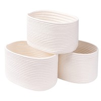 3 paquets d'étagères rectangulaires pour placard à vêtements paniers d'organisation de placard bacs de rangement vides panier cadeau paniers tissés pour bébé pépinière
