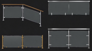 JBM JBM-177 Pasamanos Moderno de Acero Inoxidable Pulido Espejo, Ajustable en Altura, con Abrazadera de Vidrio Sólido, Residencial - Product Image 4
