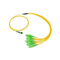 8/12/24core FTTH OM3 OM4 câble de sortie connecteur MTP câble LC vers MPO cordon de raccordement à fibre optique