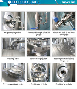 Personalizado 316l alimentos químicos grandes 30m3 1000L 20000L cocina aceite de oliva de Palma tanque de almacenamiento de agua de acero inoxidable para refinería - Product Image 6