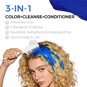 Balsamo Colorante Semi-Permanente Blu, Maschera Colorante <span class=keywords><strong>per</strong></span> Tutti i Tipi di <span class=keywords><strong>Capelli</strong></span>, OEM e ODM - Product Image 4