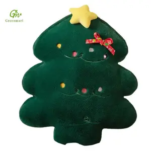 格林玛特圣诞姜汁老人造型毛绒装饰儿童抱枕柔软X-max儿童礼品靠垫