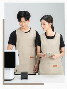Delantales Unisex Simples Personalizados Resistentes al Agua y al Aceite de Poliéster/Algodón para Uso en Restaurantes y Bares, Ropa de Trabajo para Adultos - Product Image 1