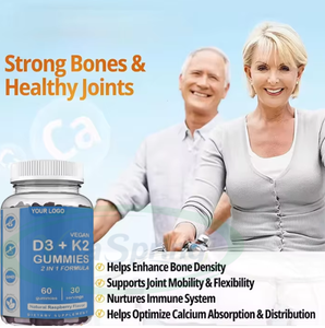 ASAP OEM Suplemento de soporte óseo Halal Calcio Vitamina D3 K2 Gomitas 50000iu Vitamina D3 vegana Gomitas - Product Image 2