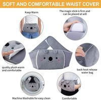 Bouillotte avec Housse, Ceinture Chaude Longue et Douce pour Cou, Épaules, Dos, Mains, Jambes et Soulagement des Douleurs Menstruelles