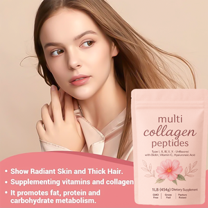 Collagène en poudre de marque privée, peptides de protéines multi-collagènes en poudre, acide hyaluronique, supplément de vitamine C, beauté, peau, cheveux, croissance - Product Image 3