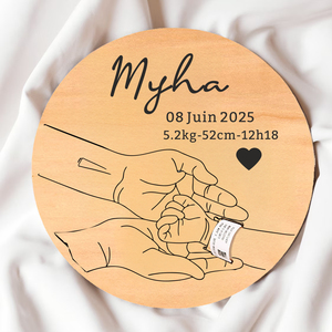 Custom Baby Birth Announcement Sign Personalized Baby Name Wooden Durable Hospital Newborn <strong>Photo</strong> Prop Factory Price - Product Image 5