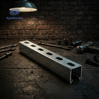 Supports muraux pour auvents en acier au carbone Q235, profilés en C, galvanisés à chaud, résistants aux tremblements de terre (perforés) – Services de découpe et de soudage