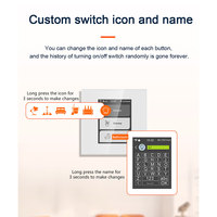 Interrupteur intelligent à écran tactile LCD LEDEAST L8-HS, prend en charge la commande vocale, interrupteur 1/2/3 rideaux, multifonction 4 en 1 avec contrôle par application
