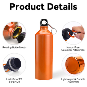 Tùy Chỉnh Thân Thiện Với Môi 500Ml 750Ml 1000Ml Kim Loại Thể Thao Dưới Nước Chai PC Rò Rỉ Bằng Chứng Du Lịch Nhôm Cho Cắm Trại Uống Cá Nhân - Product Image 3