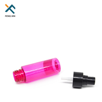 Flacon pulvérisateur plat en plastique PET rond rechargeable de 30 ml à 50 ml pour produits cosmétiques à brume fine