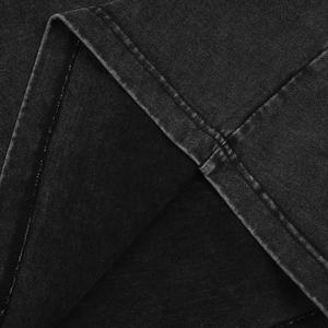 OEM Fabricante Streetwear Vintage Ácido Lavado 280 Gsm Camiseta Gráfico Mock Neck Camisetas gruesas para hombres - Product Image 4