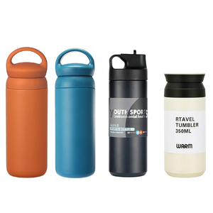 Thermos 260ml 400ml en acier inoxydable avec poignée et couvercle, anti-fuite, portable, pour le bureau, le thé, le café, bouteille isotherme - Product Image 1