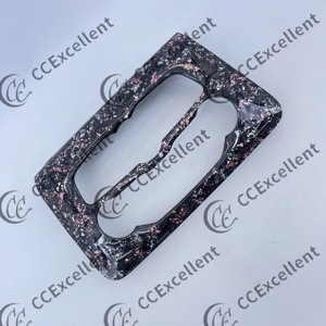 Repuesto para Dodge Charger 2015-2023, Kit de Molduras Interiores de Fibra de Carbono Forjada con Láminas Rosas y Plateadas, Piezas Individuales - Product Image 5