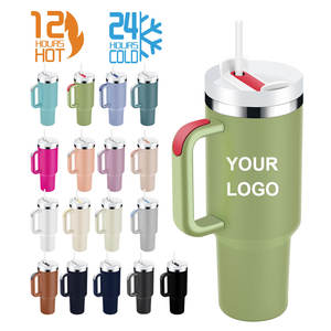 แก้วกาแฟแบบมีหูจับ สแตนเลสสตีล เก็บความร้อน-เย็น ขนาด 40 ออนซ์ รุ่น H1.0 H2.0 สำหรับเดินทาง พิมพ์โลโก้ได้ตามต้องการ - Product Image 1
