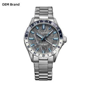 Reloj Swiss Sellita SW330-2 GMT con Esfera de Meteorito, Acero Endurecido 1200HV, Bisel de Cerámica 200M, Logotipo Personalizado, Fabricante de Relojes OEM ODM - Product Image 1