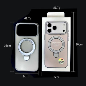 360 °   Funda Magnética Esmerilada con Anillo Giratorio para iPhone 18 <span class=keywords><strong>Pro</strong></span> Max 17 16 15 14 13 <span class=keywords><strong>Pro</strong></span> Max, Carcasa Antigolpes con Colores Vibrantes - Product Image 3