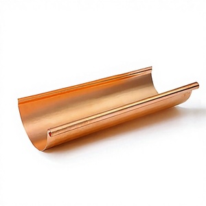 Gouttière de toiture en aluminium coloré de type H, moderne, revêtue, écologique, système d'évacuation des eaux pluviales sans <span class=keywords><strong>soudure</strong></span> pour villa - Product Image 1