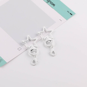 Cute <b>Star</b> Shaped Metal Swivel Clasps Colorful <b>Key</b> Hooks for DIY Craft Projects - Product Image 5