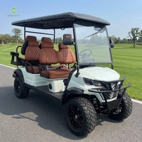 Chariot de golf électrique BEEMOTOR avec cadre en aluminium, moteur 5 kW, double siège, chariot de courses, vitesse 30-50 km/h, autonomie 90 km