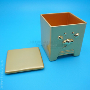 Porte-stylo en métal personnalisé, design carré de dessin animé, boîte de rangement de bureau en laiton, décoration de bureau à domicile, cadeau - Product Image 5