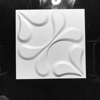 Panneaux muraux noirs en PVC 3D de tailles Premium 500*500mm pour une décoration de design intérieur élégante
