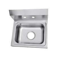 Évier de cuisine rectangulaire mural moderne à cuve unique en acier inoxydable brossé sur mesure