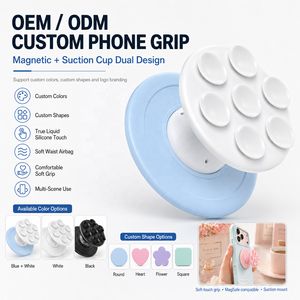 Support de téléphone portable magnétique en silicone liquide amovible OEM, fixation mains libres pour bureau, idéal pour les appels vidéo et les selfies - Product Image 1