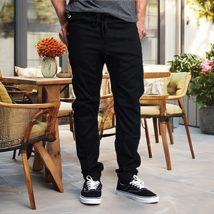 OEM Men's Smart Casual Lightweight Cargo Pants <b>Slim</b> Fit <b>Joggers</b> with Mid Elastic Waist for Outdoor Large Size Wholesale - Product Image 2