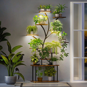 Étagère de rangement intérieure multicouche Étagère à fleurs <span class=keywords><strong>pour</strong></span> balcon avec jardinières Conception <span class=keywords><strong>d</strong></span>'<span class=keywords><strong>escalier</strong></span> - Product Image 2
