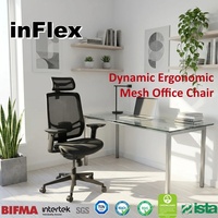 Chaise de bureau ergonomique haut de gamme en maille, pivotante et inclinable, avec dossier dynamique, soutien lombaire réglable, accoudoirs 4D, pour espace de travail, vente en ligne, OEM