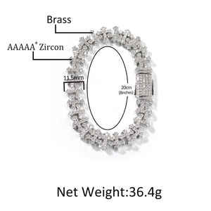 Gelang UWIN 2025 Reverse Cross Cluster Mini Cross Link Chain, Gelang Tangan Berlapis Emas <span class=keywords><strong>18K</strong></span>, Perhiasan Fashion - Product Image 3