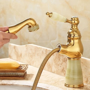 <span class=keywords><strong>Robinet</strong></span> de lavabo de salle de bain vintage style ancien 2022 avec mitigeur extractible en onyx vert - Product Image 2
