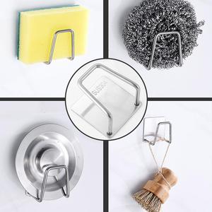 Étagère de rangement pour éponge d'évier, étagère de drainage, acier inoxydable, organisateur de boule de <span class=keywords><strong>cuisine</strong></span> en fil métallique, <span class=keywords><strong>support</strong></span> pour torchon - Product Image 6