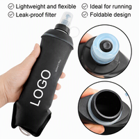 Bouteille souple pliable JUNVOY OEM/ODM en TPU pour course à pied, 150ml/250ml/500ml, gourde de sport pliable, bouteille de gel énergétique sans BPA