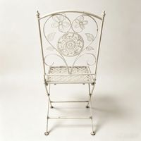 Chaise pliante en métal décorative pour bistrot, jardin, terrasse, extérieur, en acier thermolaqué, pour mariage, banquet, vente en gros
