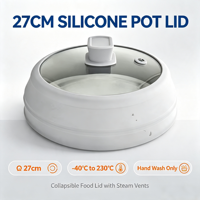 Couvre-aliments pliable en silicone pour micro-ondes, résistant à la chaleur, anti-éclaboussures pour la cuisine