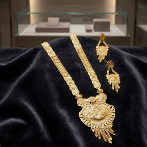 Wholesale Fashion 14K 18K 24K Gold Plated Jewelry Forming <b>Long</b> <b>Necklaces</b> Floral Design Indian Jewelry Brass Gold Filled Jewelry - Product Image 1