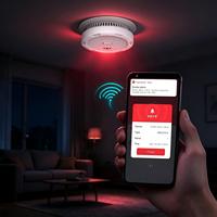 Détecteur de fumée WiFi ANKA, sans fil RF, interconnecté, à piles, compatible Tuya Smart Home, détecteur de fumée photoélectrique, alerte incendie pour toute la maison